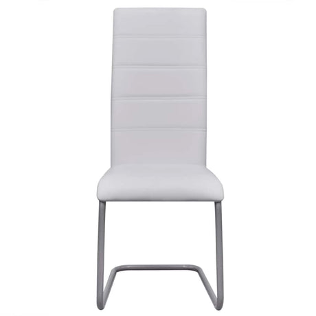 Vidaxl eetkamerstoelen 4 st kunstleer wit