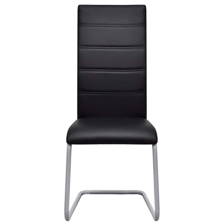 Vidaxl eetkamerstoelen 2 st kunstleer zwart