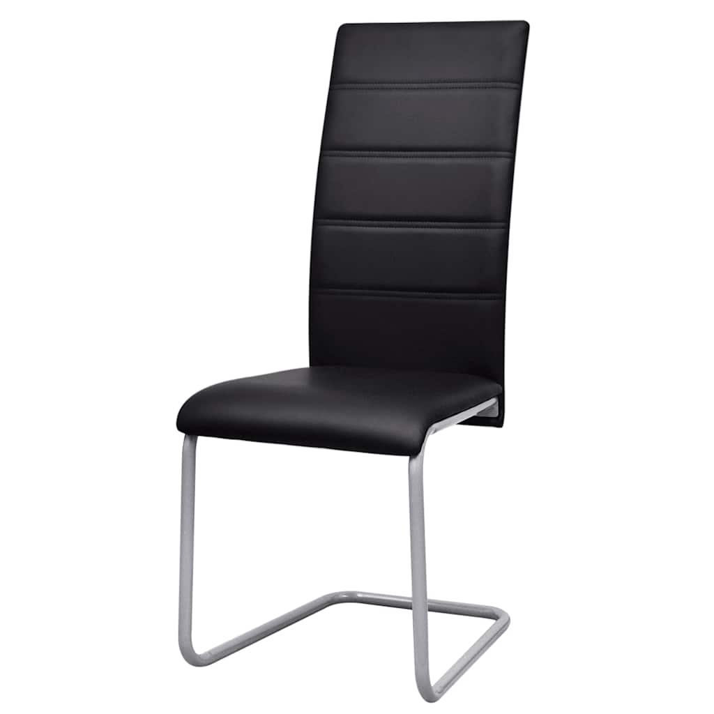 Vidaxl eetkamerstoelen 4 st kunstleer zwart