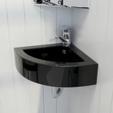 Vidaxl Washbasin con aterrizaje de 45x32x12.5 cm negro