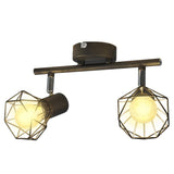 Vidaxl loftlampe med 2 LED'er industriel stil sort