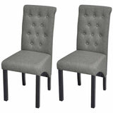 Vidaxl eetkamerstoelen 2 st stof lichtgrijs