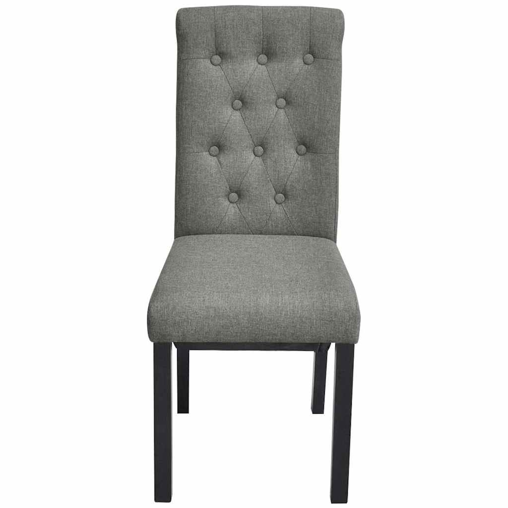 Vidaxl eetkamerstoelen 2 st stof lichtgrijs
