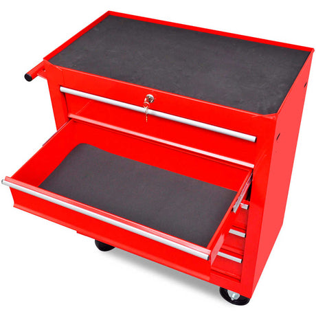 VidaXL Werkzeugwagen 5 Schubladen rot