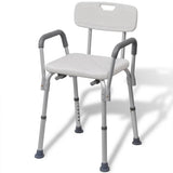 Vidaxl Duschstuhl Aluminium Weiß