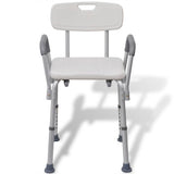 Vidaxl Duschstuhl Aluminium Weiß