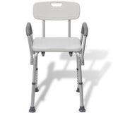 Vidaxl Duschstuhl Aluminium Weiß