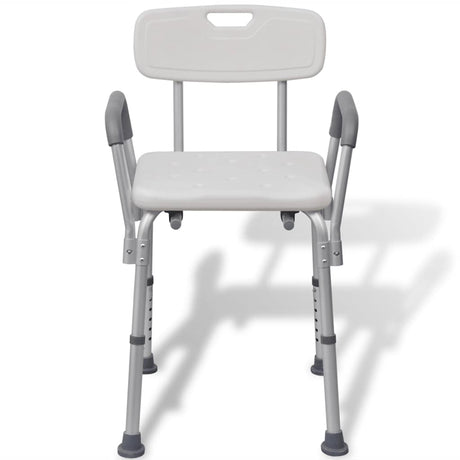 Vidaxl Duschstuhl Aluminium Weiß