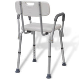 Vidaxl Duschstuhl Aluminium Weiß