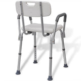 Vidaxl Duschstuhl Aluminium Weiß