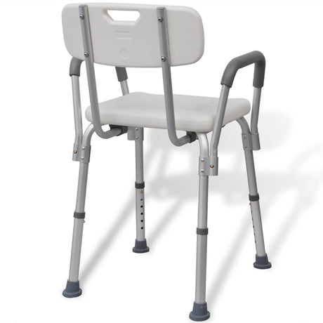 Vidaxl Duschstuhl Aluminium Weiß