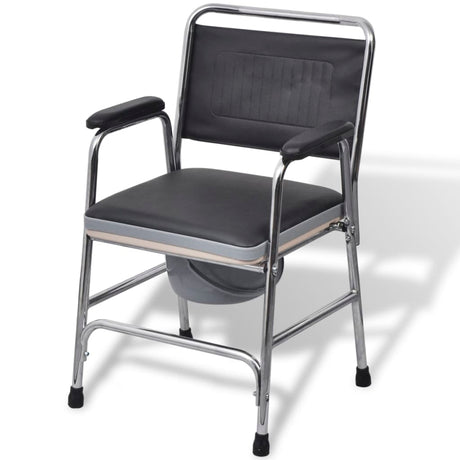Vidaxl Toilettenstuhl Stahl schwarz