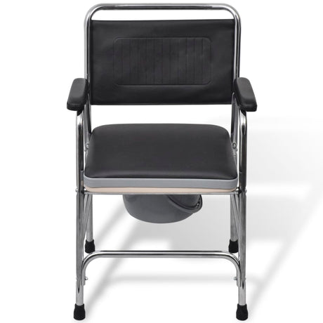 Vidaxl Toilettenstuhl Stahl schwarz