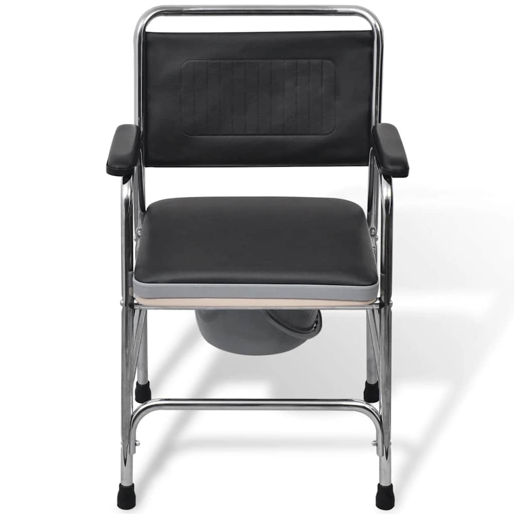 Vidaxl Toilettenstuhl Stahl schwarz