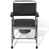 Vidaxl Toilettenstuhl Stahl schwarz