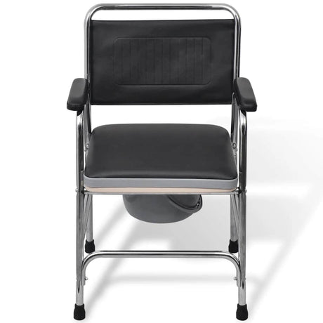 Vidaxl Toilettenstuhl Stahl schwarz