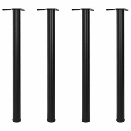 Vidaxl tafelpoten in hoogte verstelbaar zwart 870 mm 4 st