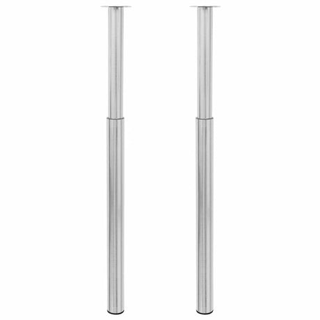 Vidaxl tafelpoten telescopisch roestvrij staal 710 mm - 1100 mm 2 st