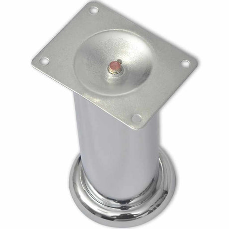Vidaxl bankpoten rond chroom 180 mm 4 st