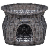 Vidaxl cat bed house scratching post with cushion willows