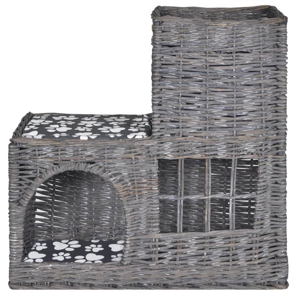 Vidaxl Cat Bed House Castle med kudde pil