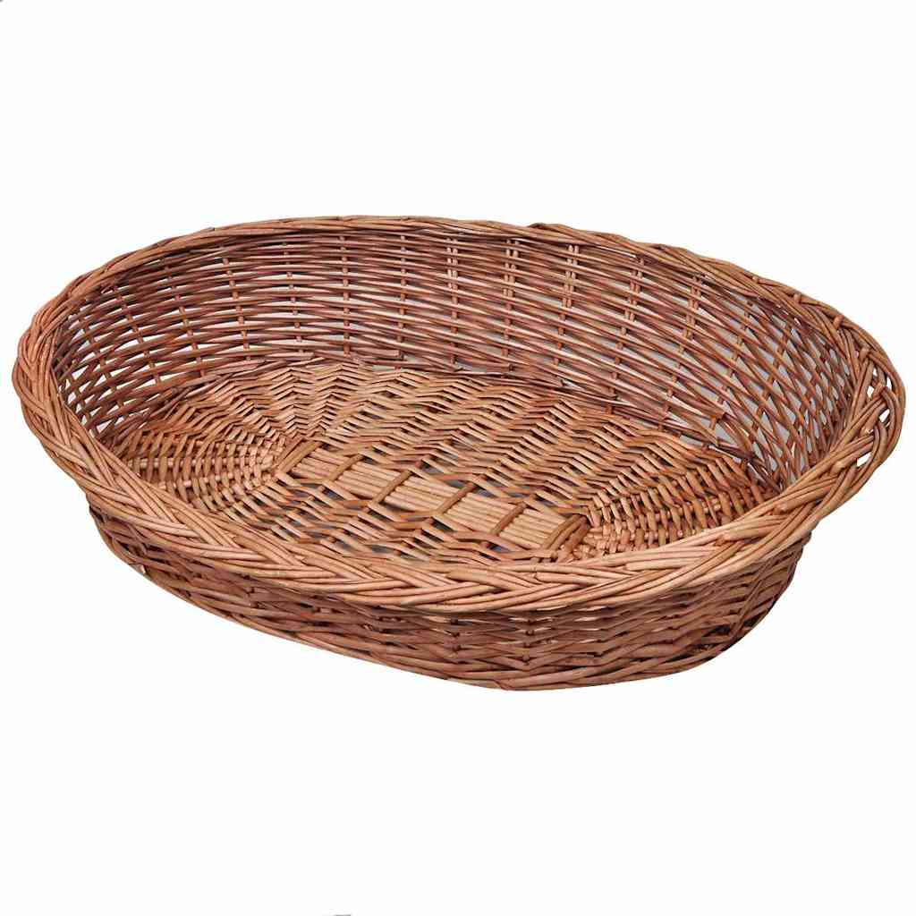 Vidaxl Dog Basket Pet Bed 90 cm naturlige pil