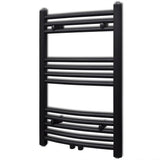 Vidaxl Kühlerhandtuchregal 500x764 mm schwarz gebogen