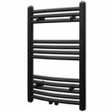 Vidaxl Kühlerhandtuchregal 500x764 mm schwarz gebogen