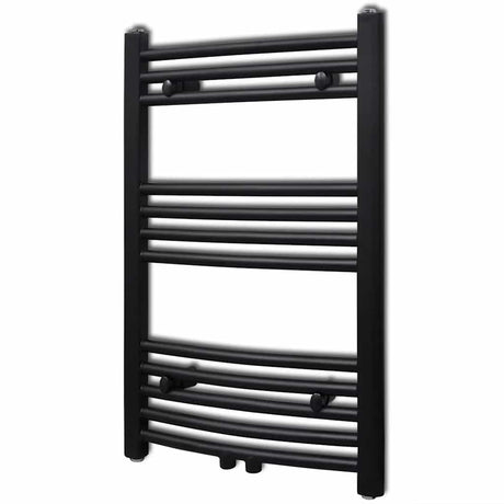 Vidaxl Kühlerhandtuchregal 500x764 mm schwarz gebogen