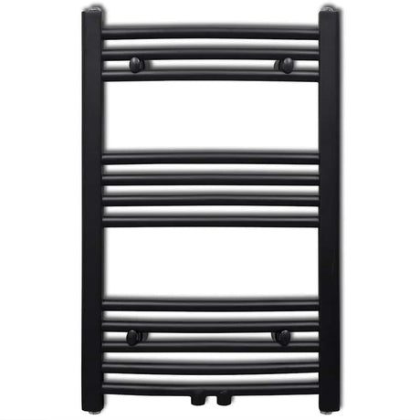 Vidaxl Kühlerhandtuchregal 500x764 mm schwarz gebogen