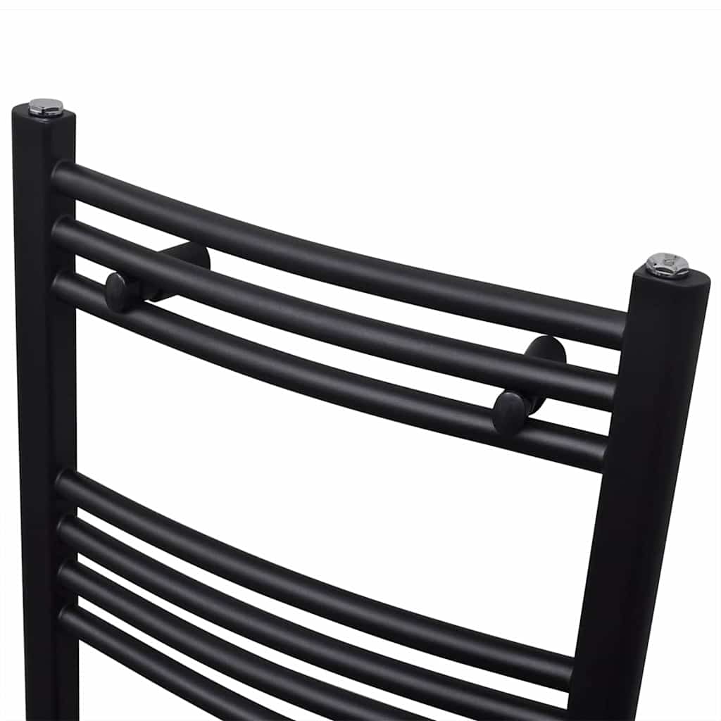Vidaxl Kühlerhandtuchregal 500x764 mm schwarz gebogen