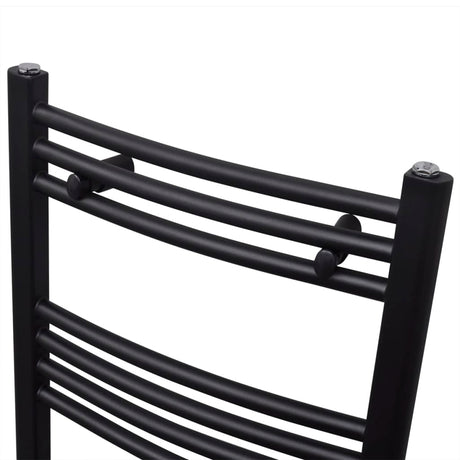 Vidaxl Kühlerhandtuchregal 500x1160 mm schwarz gebogen