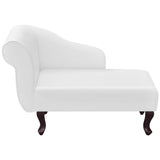 Vidaxl chaise longue kunstleer wit