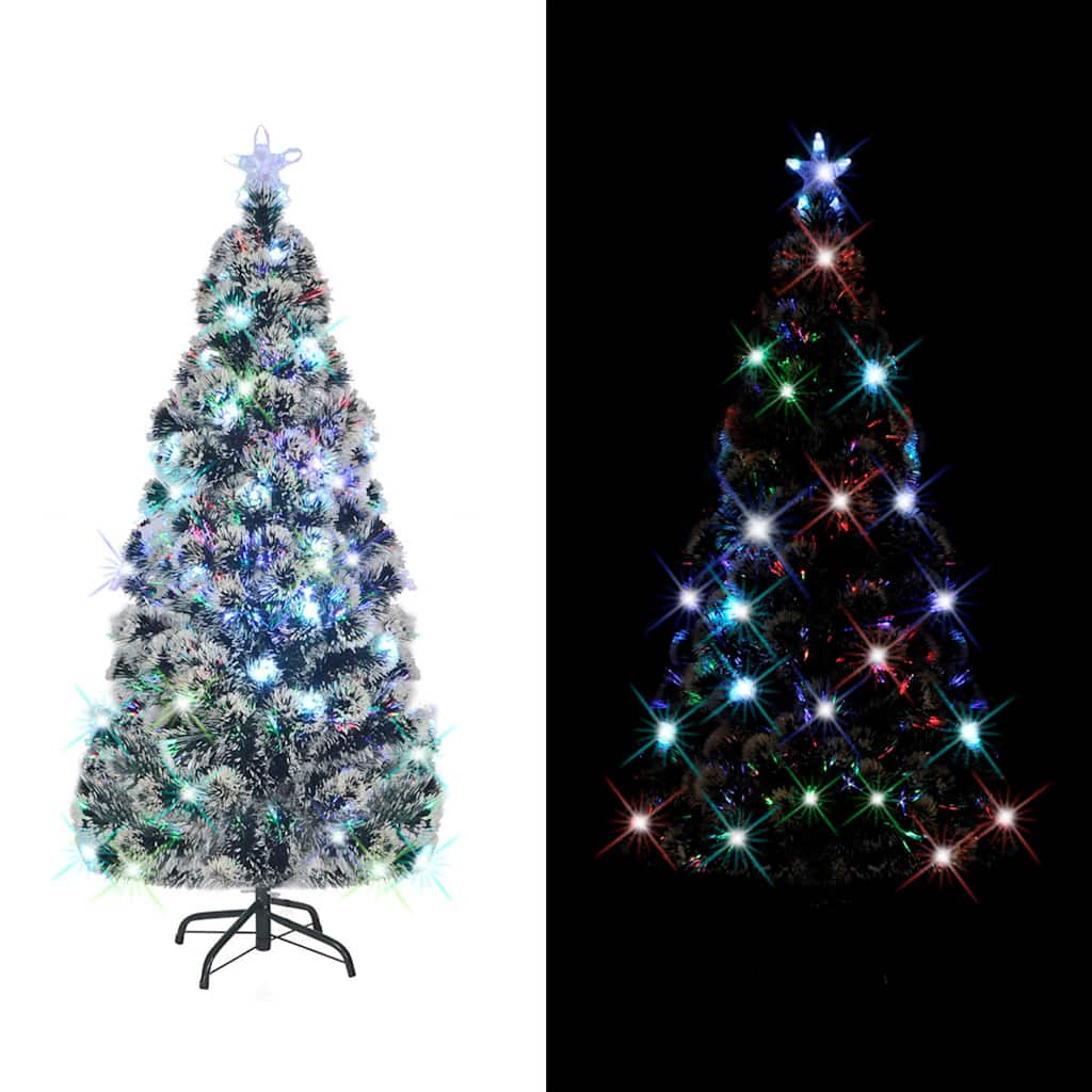 Vidaxl kerstboom met led en standaard 150 cm glasvezel