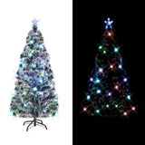 VIDAXL -Weihnachtsbaum mit LED und Standard 210 cm Faser -Optik