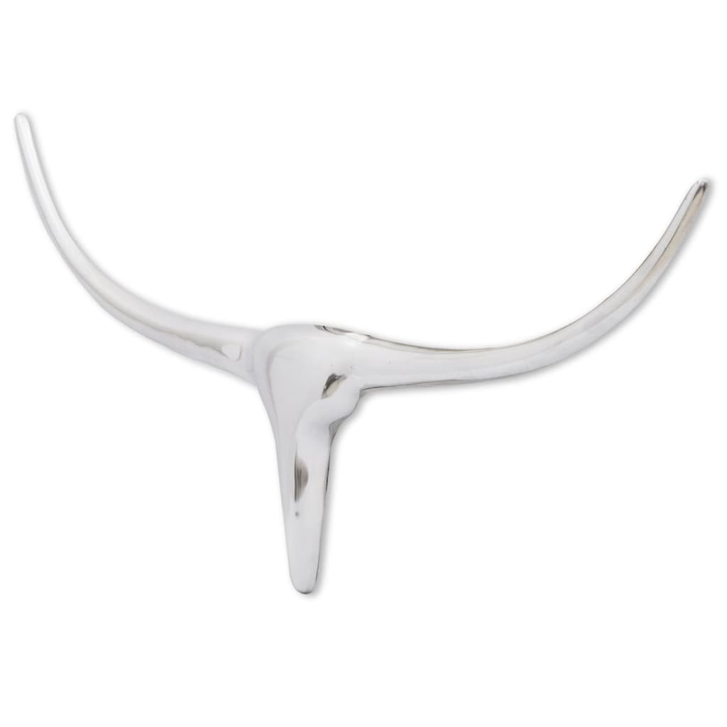 Vidaxl Bull's Head for the Wall Aluminium 72 cm silverfärgad