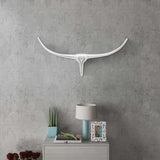 Vidaxl Bulls Kopf für das Wandaluminium 72 cm Silberfarbe