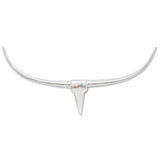 Vidaxl Bulls Kopf für das Wandaluminium 96 cm Silberfarbe
