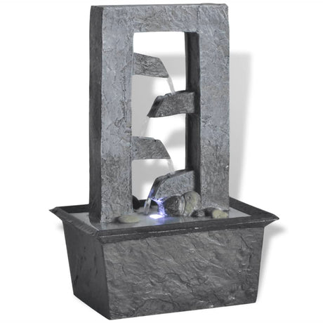 Vidaxl Innenbrunnen mit LED -Licht Polyresin