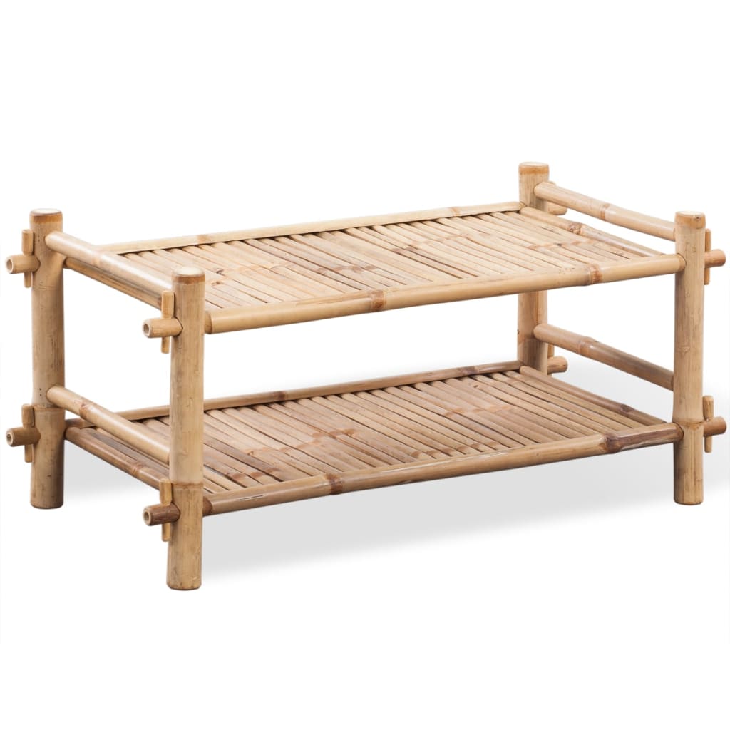 VidaXL shoe rack bamboo two layers