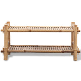 VidaXL shoe rack bamboo two layers