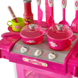 Vidaxl Children's Play Kitchen with Lights Effects sono rosa