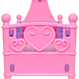 Vidaxl -Puppenbett für Kinderzimmer Pink + lila