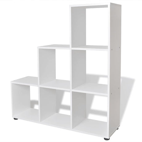 Vidaxl boekenkast presentatiemeubel trapvormig 107 cm wit