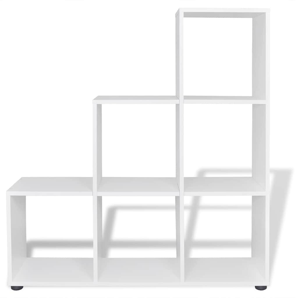 Vidaxl boekenkast presentatiemeubel trapvormig 107 cm wit