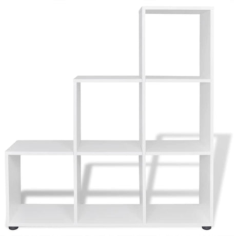 Vidaxl boekenkast presentatiemeubel trapvormig 107 cm wit