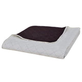 Vidaxl Bedspread Acolchado Doble -lado 170x210 cm beige marrón