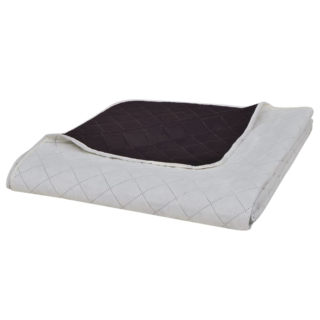 VIDAXL BEDSPREAD DOPF -SANDEL 170X210 CM BEGE BROWN