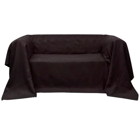 VIDAXL Bank Deckung Microsuede Brown 140 x 210 cm