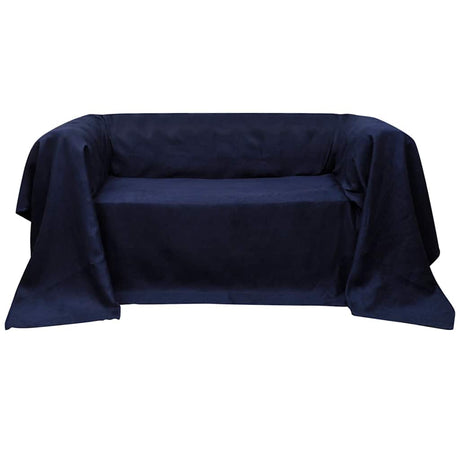 VIDAXL Bank Cover Microsuede Navy Blue 210 x 280 cm